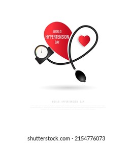 World hypertension day, creative text, vector illustration