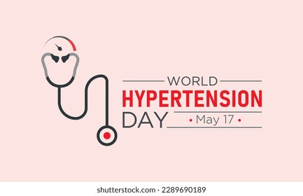 El Día Mundial De La Hipertensión Se Celebra Todos Los Años El 17 De Mayo. Plantilla De Vector Para Cartel De Concienciación Sobre El Día De La Hipertensión.