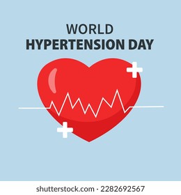 World Hypertension Day poster vector illustration