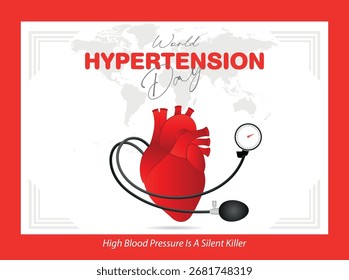 World Hypertension Day vector background