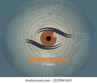 world hypnotism day. 4th January. Background. Banner, poster, card. vector illustration