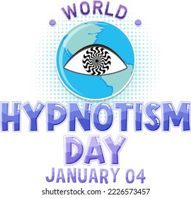 World hypnotism day banner design illustration