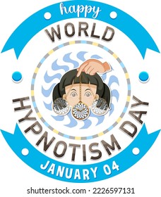 World hypnotism day banner design illustration