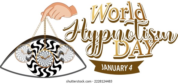 World Hypnotism Day Banner Design illustration