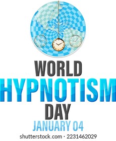 World hypnotism day banner design illustration