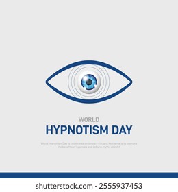 world hypnotism day creative banner, poster, social media post, postcard, background, template, backdrop design etc.