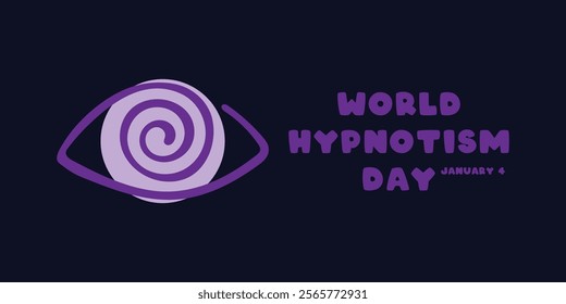 World Hypnotism Day. January 4. Banner, card, background. Eps 10.