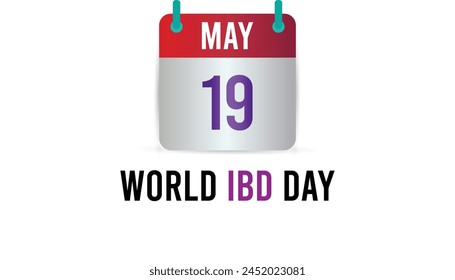 world IBD day observed every year in May. Template for background, banner, card, poster with text inscription.