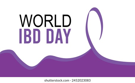 Día Mundial de la IBD celebrado cada año en mayo. Plantilla para fondo, Anuncio, tarjeta, cartel con inscripción de texto.