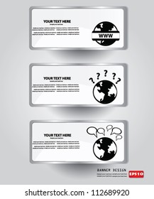 World icon and blank for text,Banner,Vector