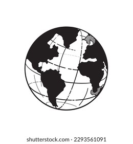World icon design isolated on white background. Vector symbol template