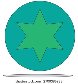 World icon design with a star in the middle