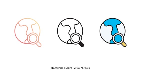 World icon design with white background stock illustration