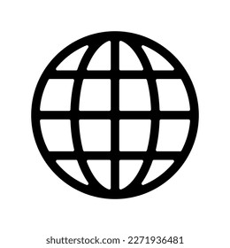 World icon earth globe symbol. Flat vector illustration