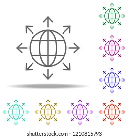 world icon. Elements of business in multi color style icons. Simple icon for websites, web design, mobile app, info graphics