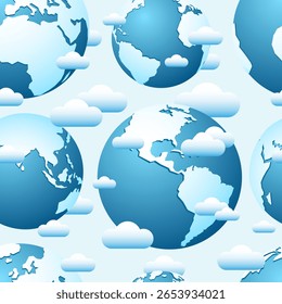 Ícone Mundial Padrão Emoji. Símbolos de Plano de Fundo Perfeitos. Vetor de design de ilustração Emoticon Doodle.