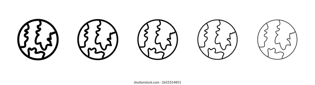 Icono mundial lleno de concepto de signo plano para el Diseño web.