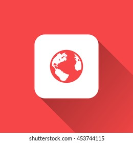 world icon. flat design