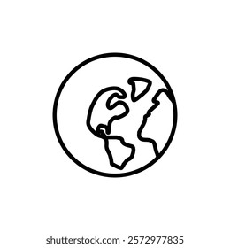 World icon flat editable icon mark
