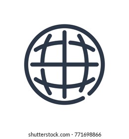 World icon. Isolated globe and world icon line style. Premium quality globe world icon vector symbol drawing concept for your logo web mobile app UI design.