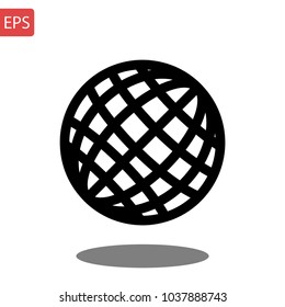 world Icon isolated on background. Modern flat pictogram, business, marketing, internet concept. Trendy Simple vector symbol for web site design or button to mobile app. Logo illustration