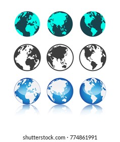 world Icon isolated on background. 