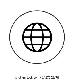 World icon isolated on white background. Vector illustration. Eps 10.