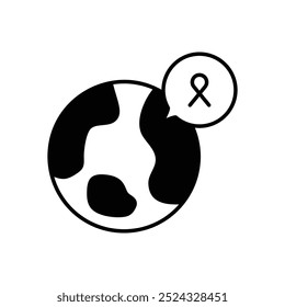 Icono del mundo aislado en un fondo blanco. Ilustración vectorial.