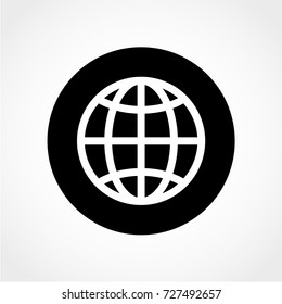 world Icon Isolated on White Background