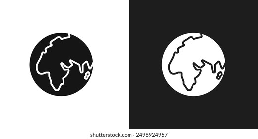 World icon line art vector