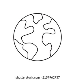icono de estilo de línea de icono mundial, estilo aislado en fondo blanco