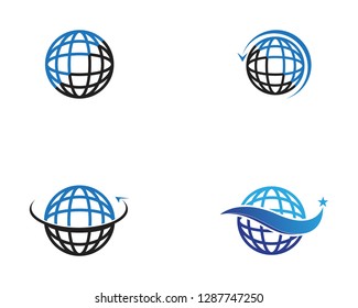 World icon logo design vector illustration
