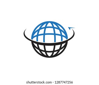 World icon logo design vector illustration