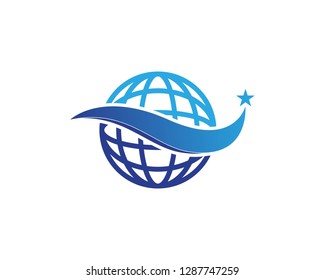 World icon logo design vector illustration
