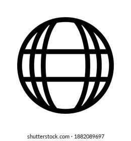 Weltsymbol oder Logo einzeln auf Zeichen, Vektorgrafik - hochwertige Vektorsymbole mit schwarzem Hintergrund
