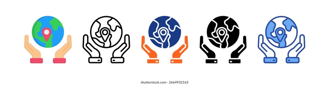 Icono del mundo Multi Estilo Ilustración