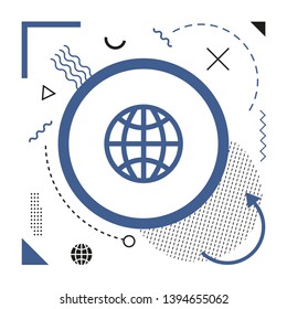 World icon on modern background	
