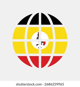 Icono mundial de la bandera de Uganda