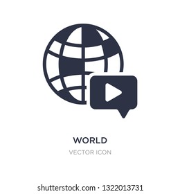world icon on white background. Simple element illustration from Blogger and influencer concept. world sign icon symbol design.