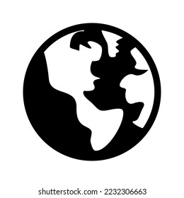 world icon on white background