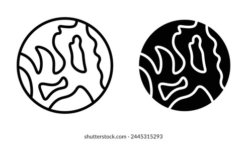 Weltsymbol-Set. Erdplaneten-Vektorgrafik-Symbol. Globus-Piktogramm. Globales Reisezeichen.
