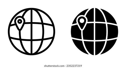 Icono mundial. inicio de sesión para concepto móvil y diseño web. ilustración vectorial