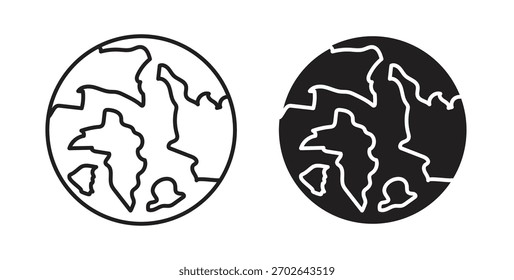 Logotipo abstracto del Diseño gráfico moderno de la tendencia plana simple del icono del mundo