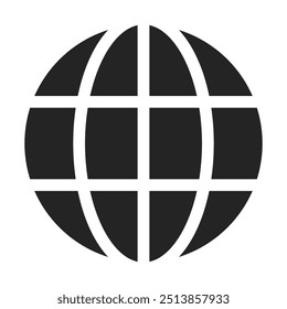 Diseño plano de la Ilustración vectorial de stock del icono del mundo en un fondo transparente.