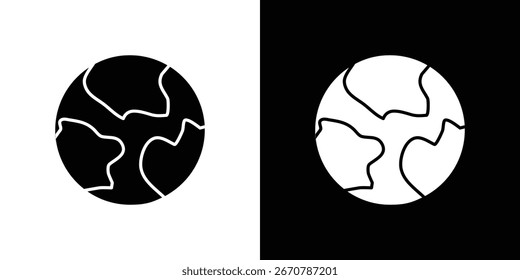 Colección de símbolo de icono mundial. Vector plano ilustración de stock.