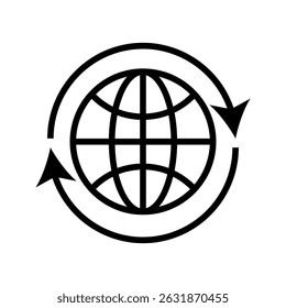 símbolo de ícone mundial. ícone da Terra Mundial. ícone da Web. site, ícone da página inicial. eco earth