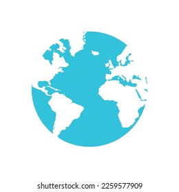 World icon symbol map on white background