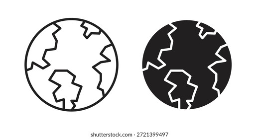 Ícone de mundo do modelo. Conjunto de gráficos vetoriais de ícones