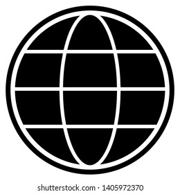 world  icon vector in black color