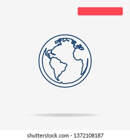 World icon. Vector concept illustration for design.